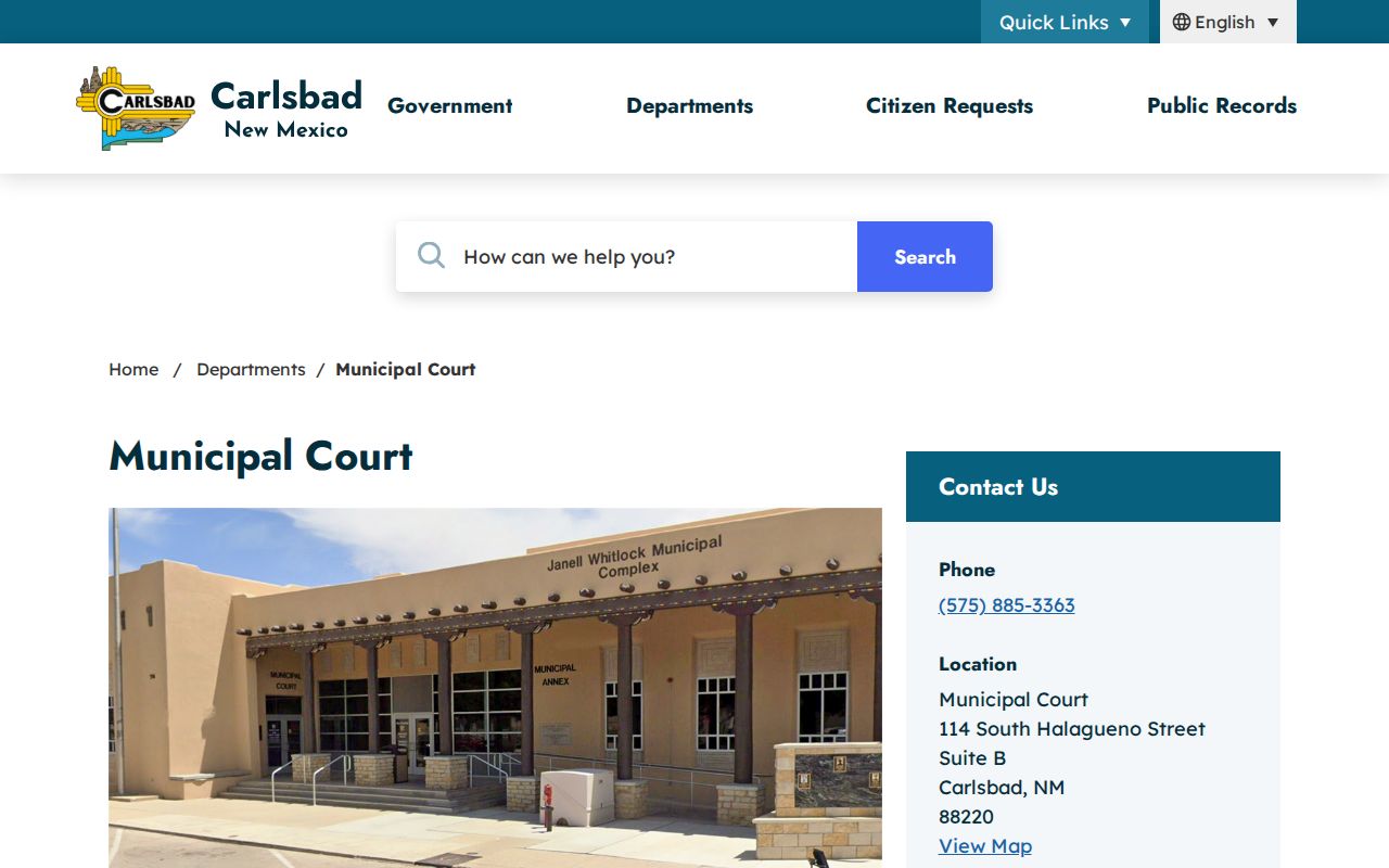Carlsbad court docket information from Carlsbad Municipal Court