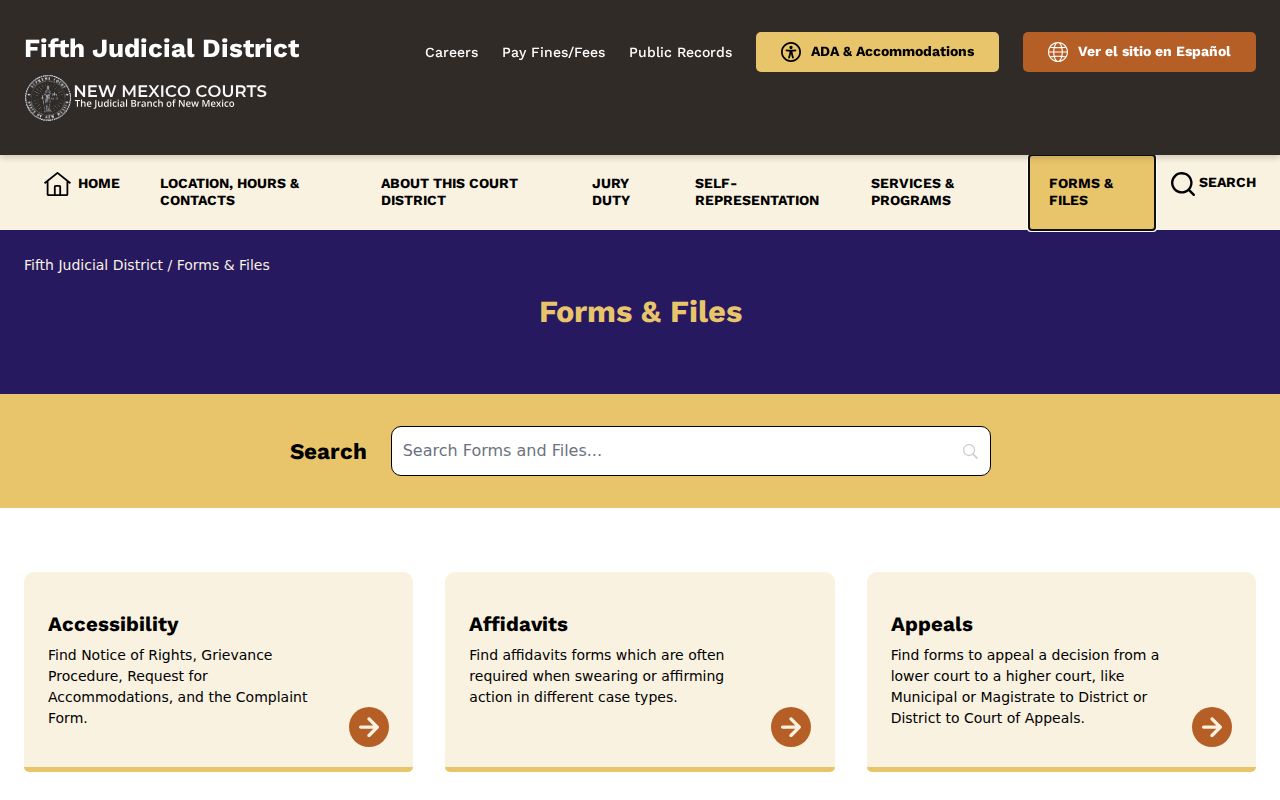 Eddy County civil docket forms library categories