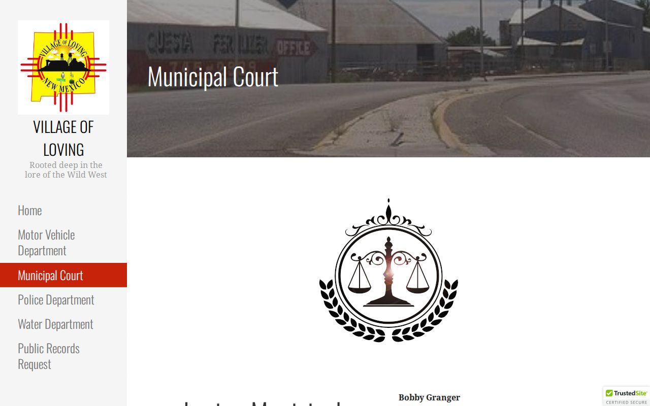 Loving court docket contact information from Loving Municipal Court
